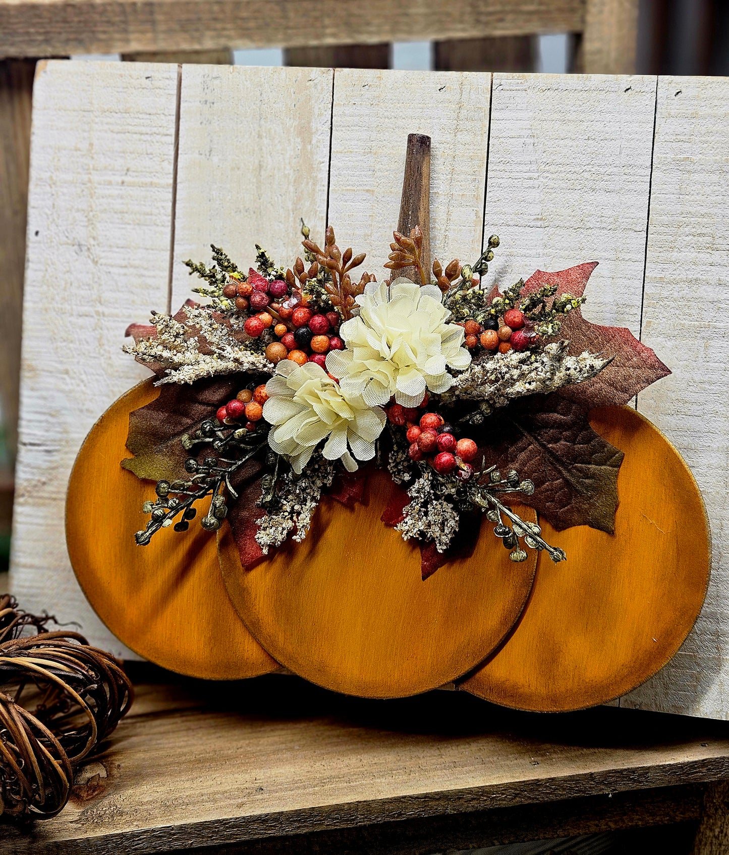 Pumpkin wall hanger