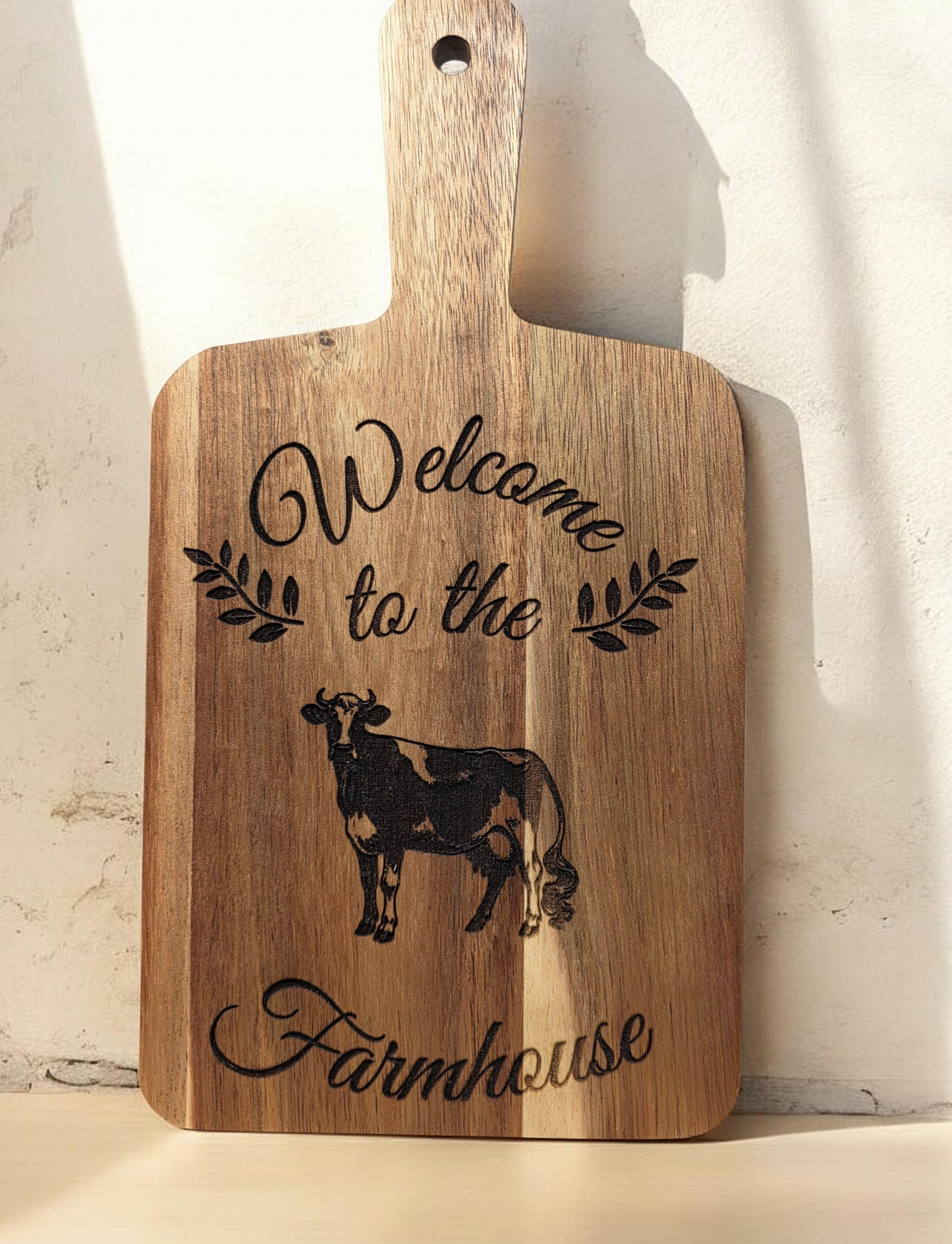 Farmhouse Cow Cutting Board